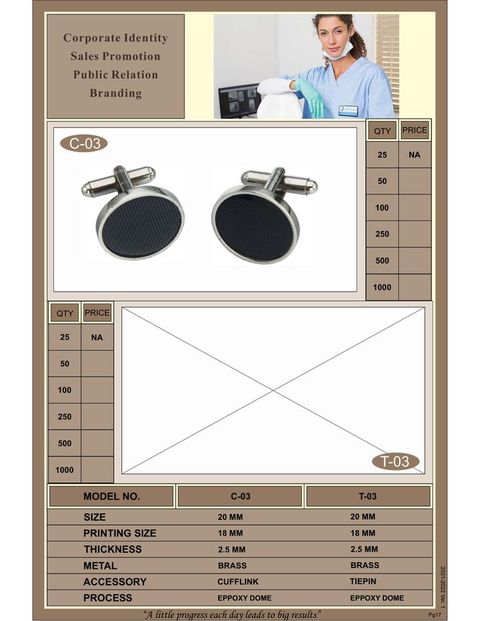 Cufflinks – Round Epoxy Dome