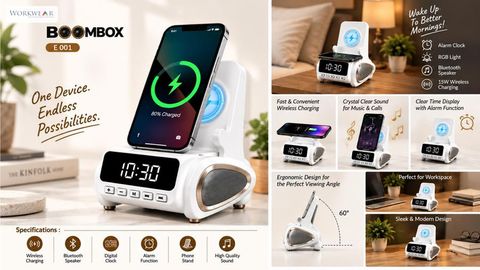 Boombox – Wireless Charging Speaker Dock