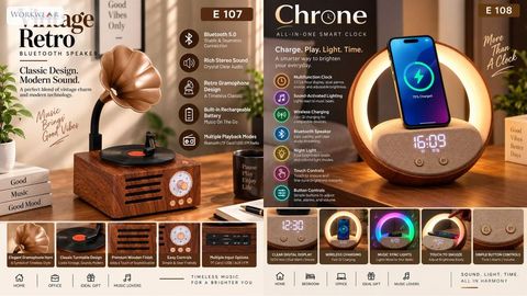 Retro & Chrone – All-in-One Smart Speakers