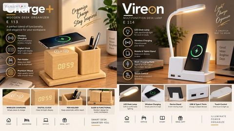 Vireon – Desk Organizer with Wireless Charging