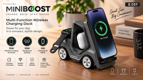 MiniBoost multi-function wireless charging dock