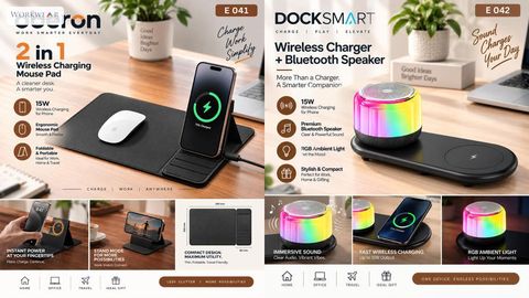 DockSmart – 2-in-1 Wireless Charging Pad