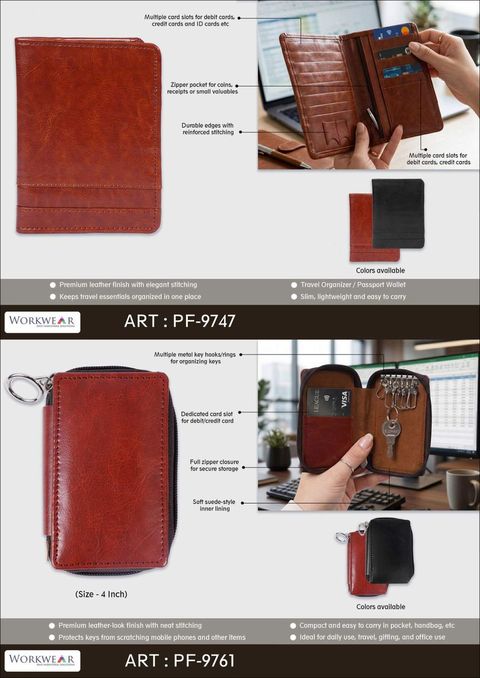 Cheque Book & Passport Cover — PF-9747 / PF-9761
