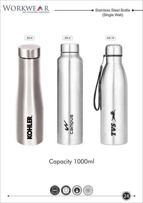Stainless Steel Bottle — Single Wall