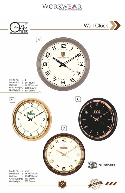 Wall Clock — Models 4, 5, 6, 7