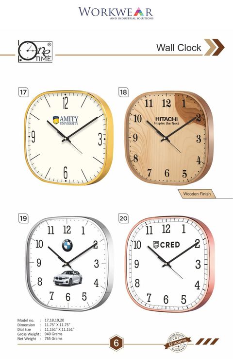 Wall Clock — Models 17, 18, 19, 20