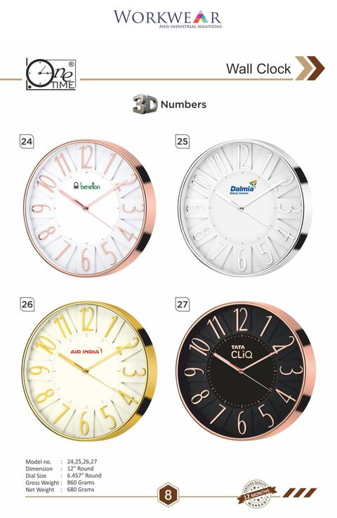 Wall Clock — Models 24, 25, 26, 27