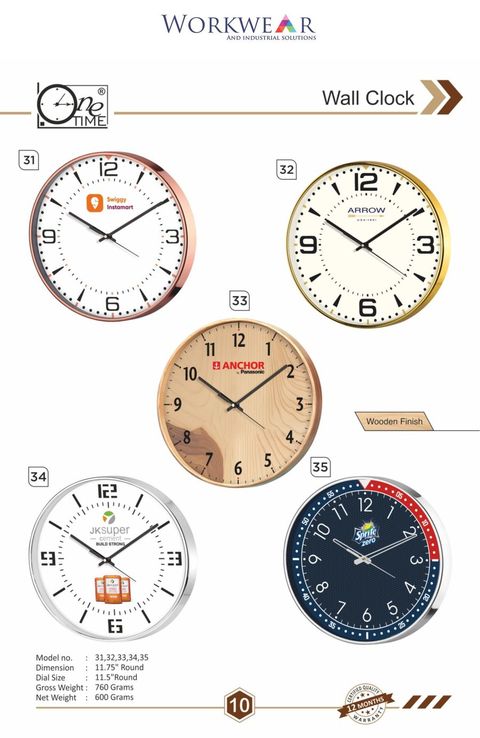 Wall Clock — Models 31, 32, 33, 34, 35