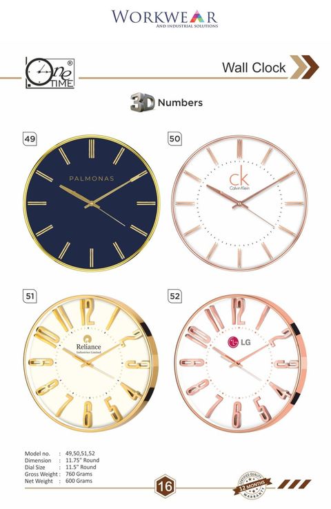 Wall Clock — Models 49, 50, 51, 52