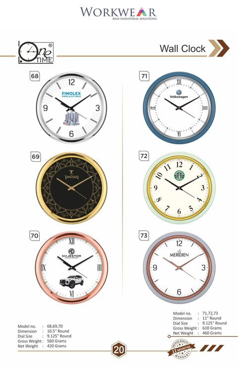 Wall Clock — Models 68, 69, 70, 71, 72, 73