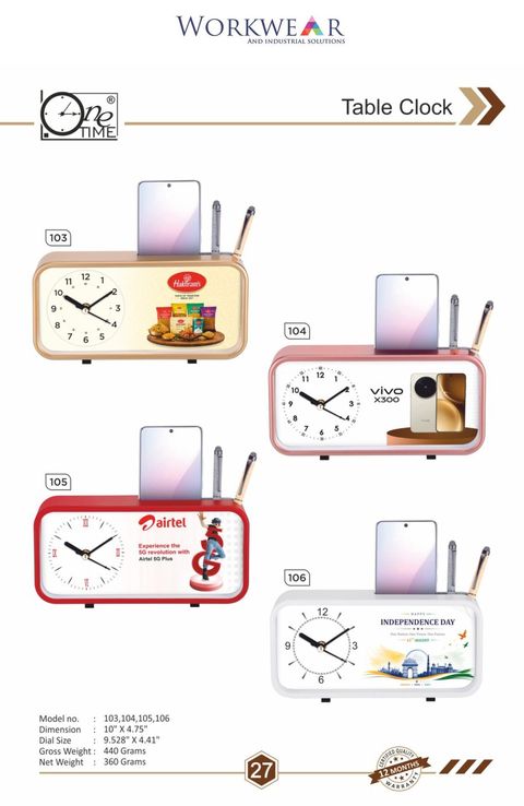 Table Clock — Models 103, 104, 105, 106