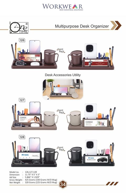 Multipurpose Desk Organizer — Models 126, 127, 128